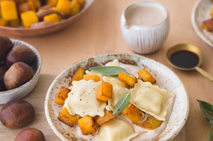 ravioli-3fromages-cremeux-de-chataignes-et-butternut-grille