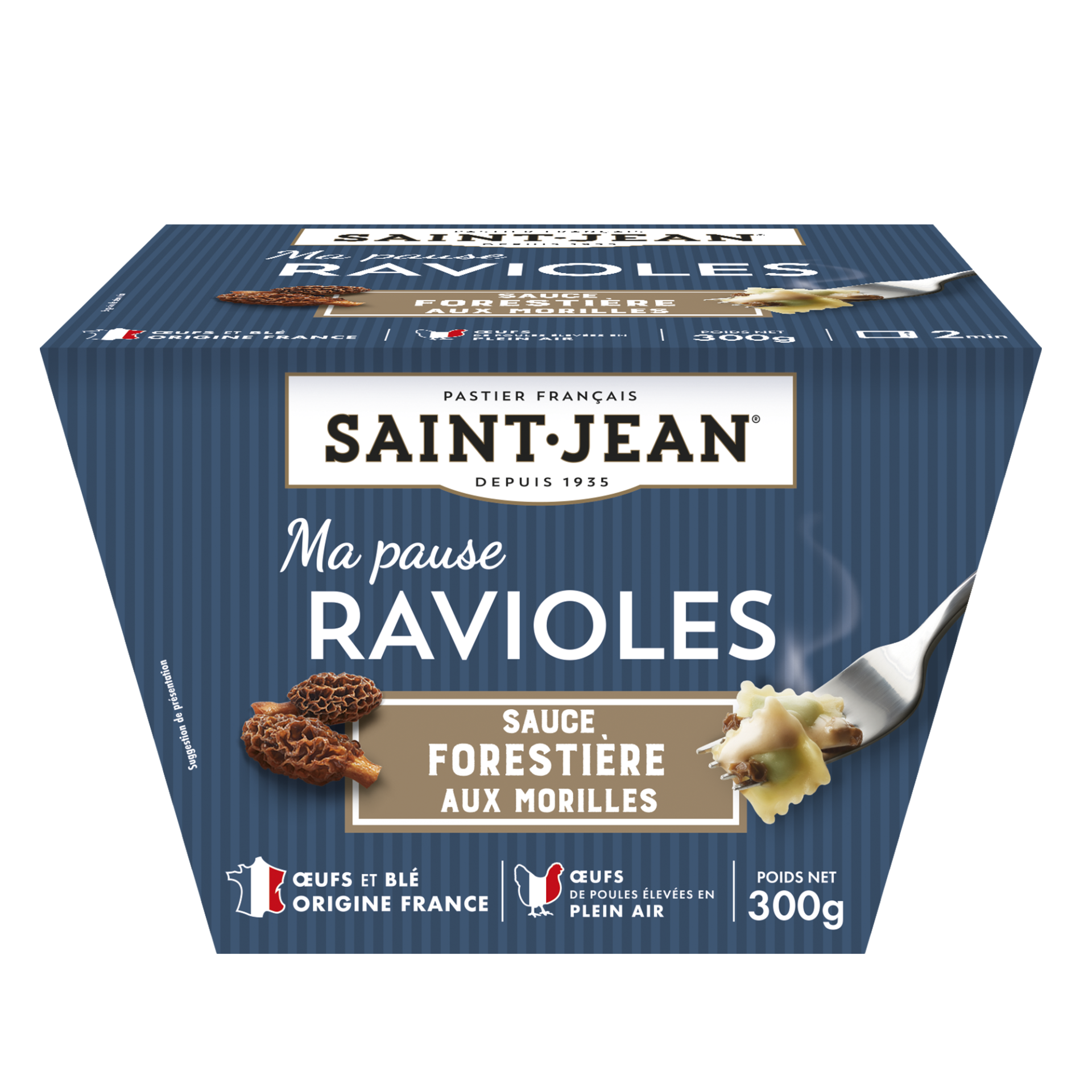 Box saint jean Ravioles sauce forestiere aux morilles