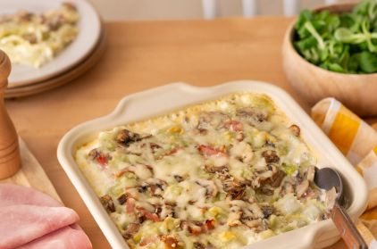 gratin-ravioles-emmental-bio-champignon-jambon-creme-estragon