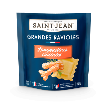 Grandes Ravioles Langoustines cuisinées Saint Jean Ravioli Pâtes Fraîches