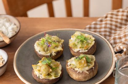 champignons-farcis-ravioles-dauphine-fromage-frais-herbes